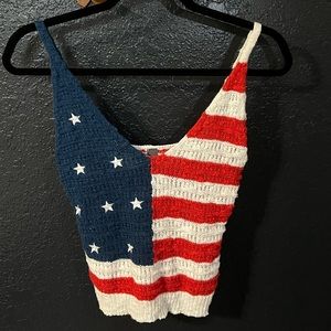 American flag crochet top